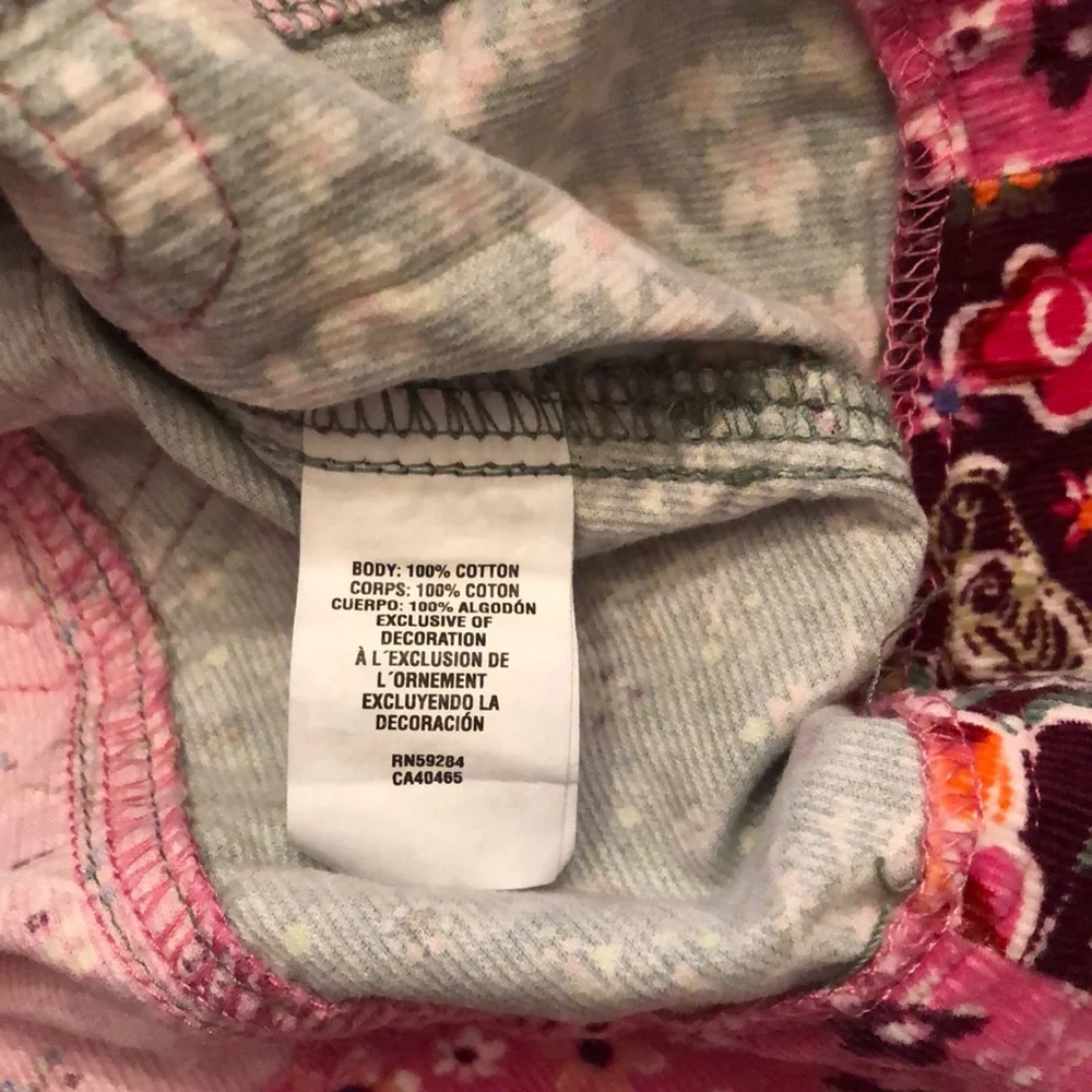 Children’s Place Floral Corduroy Jumper 12 months Girls